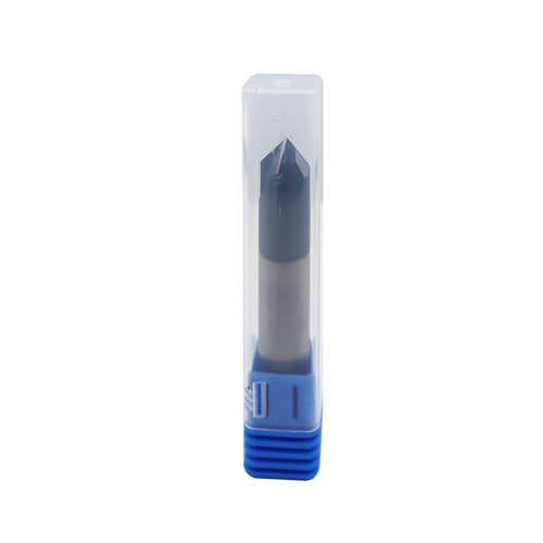 Image of 1 /2in Solid Carbide End Mill,Chamfer Mill-Double End,4 Flutes,90 Chamfer Angle,AlTiN Coated Bits Tool for Medium Hardness Steel, Brass, Iron