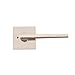 Bravura Hardware 939 Charlotte Lever Passage Lockset with Modern Square Trim Reversible Adjustable Door Handle Lever for Hallway/Office, Satin Nickel