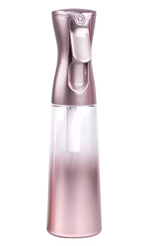 ZeroStage Mister Spray Bottle, 10 Ounce Hair Empty Water Continuous Mist 360 Pressurized Fine Misting for Beauty Salon Face Cleaning Plants Travel Rose Gold 300ml