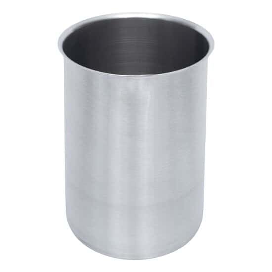 Cole-Parmer Stainless-Steel Griffin-Style Beaker with Easy-Pour Rim, 4000 mL