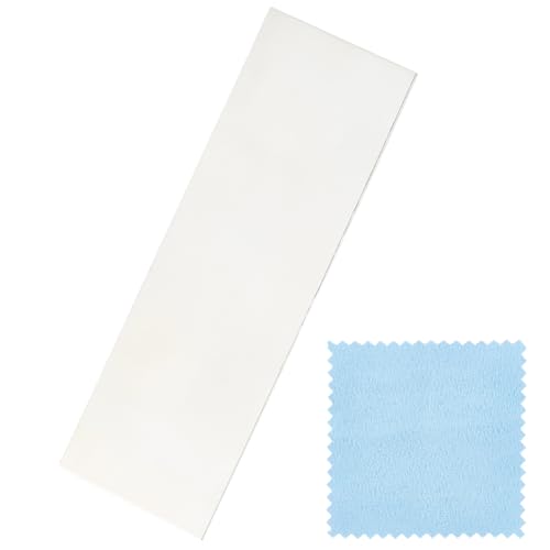 BENECREAT 925 Sterling Silver Sheet 3x1 Inch Soft Silver Solder Sheet 26 Gauge Suitable for DIY Handmade Jewelry Making Welding Silver Stamping Blanks