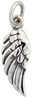Angel Wing Charm Sterling Silver 20x5mm with Soldered Jump Ring - 1pc (2861)/1