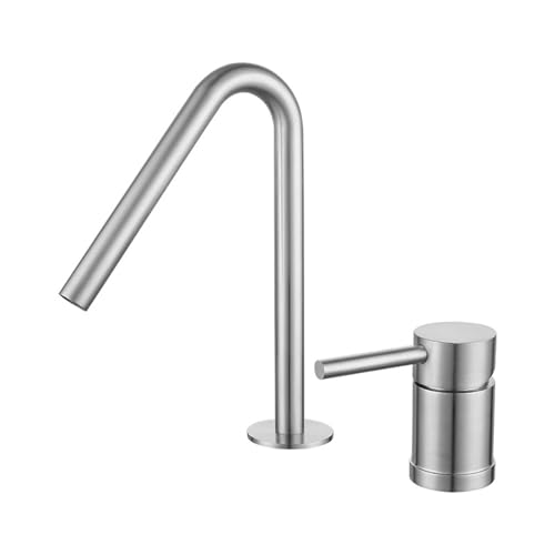 Robinet d'évier 2 trous brossé pour mitigeur de lavabo salle de bain