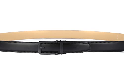 Black Belt Men - Ratchet Belts for Men - Comfort Click Buckle - 30mm Wide - Cut to Fit Size4