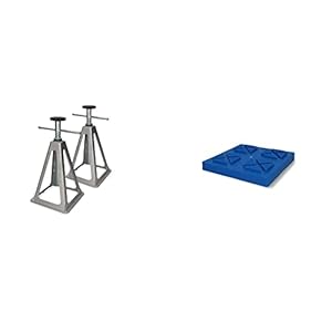 Cartrend Chevalet 2 pc(s) & Lot de 4 plaques de Base empilables pour Caravane