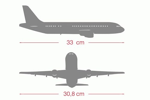 Herpa Snap-Fit Model Airplane Airbus A380, Lufthansa Double-Decker, Miniature in Scale 1:250, Collector's Item, Model with Base, Plastic - Image 6