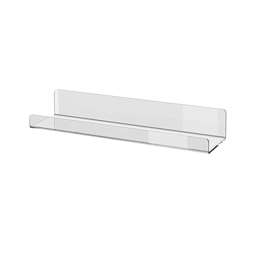 Genérico Revistero acrílico montado en la Pared, Estante for folletos, revistero, Estante for Registros, estantería Colgante, Estante for Almacenamiento de Archivos(Natural,60x10cm/24x4in)