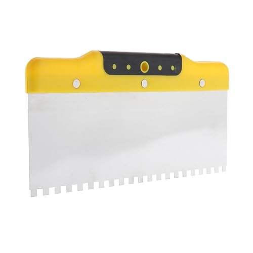 Truelle crantée pour cloison sèche - Spatule dentée - 250 mm - Jaune/noir