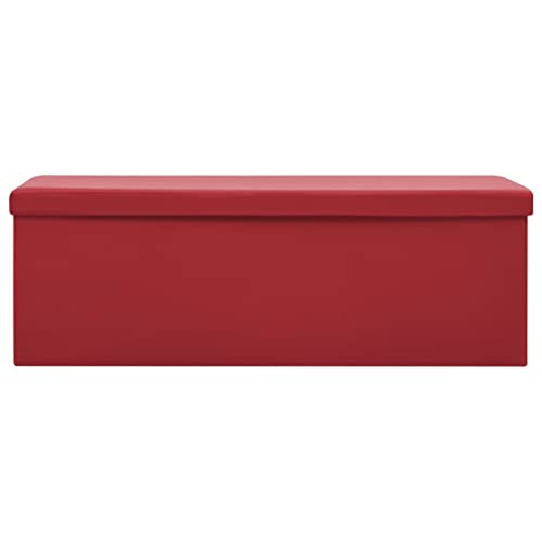 Banc pliable de rangement rembourré en MDF solide 110 cm de long - 4