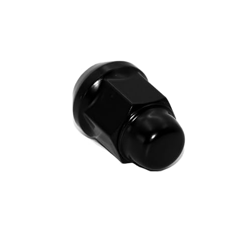 Image of 20pcs Black M12x1.5 Closed End Bulge Acorn Lug Nuts, 1.4 inch Length Cone Seat 19mm Hex