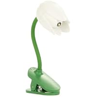 Balvi Tulip Reading Light White Flexible Lamp with Tulip Shape Clip for Reading by the