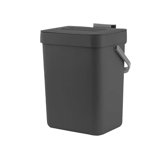 Sans contact poubelle suspendue sous evier cuisine bac dechet alimentaire noir 5L