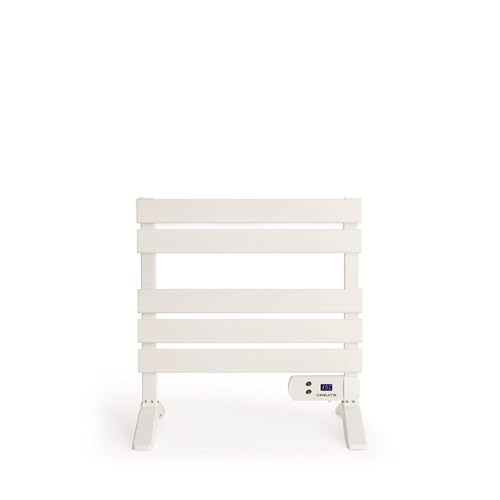 CREATE / Warm Towel Mini/Toallero Eléctrico de Suelo o Pared Blanco Roto con Patas / 58,4x41x55,8cm / Bajo Consumo, secatoallas, silencioso, Ultrafino, 150 W