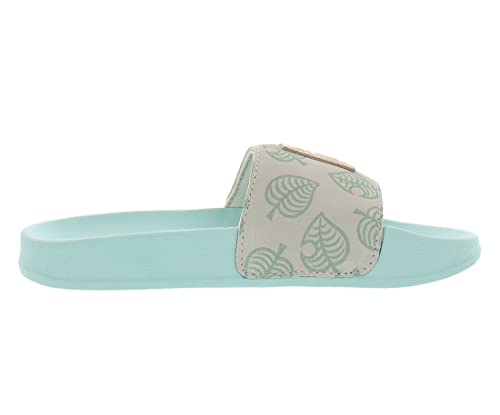 PUMA Leadcat Animal Crossing Slide Ps Girls Shoes Size 1, Color: Eggshell Blue/Whisper White-Blue/Azure2