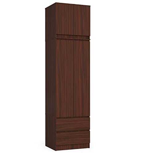 AKORD | Armoire à tiroirs | Intérieur spacieux | Rangement Peu encombrant | Tablettes, Tringle à vêtements et tiroirs | Qualité supérieure | 234 cm de Hauteur |...