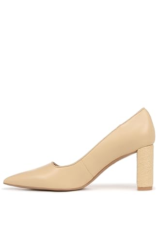 Franco Sarto Womens Giovanna Pointed Toe Pumps Beige Leather 9 M - image 9