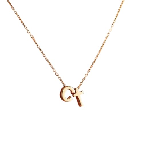 Collier en lettres initiales et croix, le cadeau personnalisé idéal