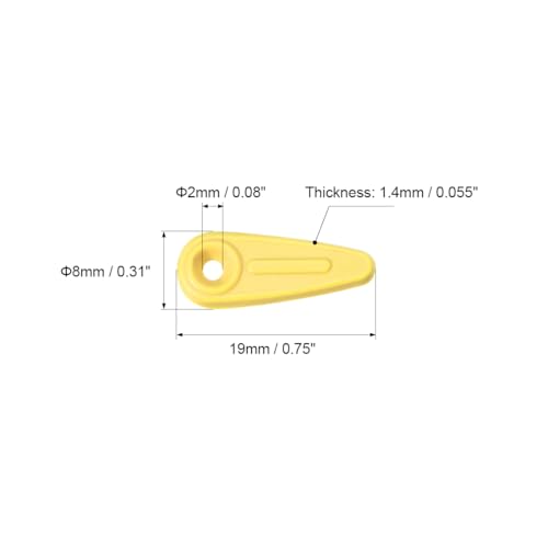 Image of uxcell Frame Turn Button, 3 /4 inch Plastic Indicator Shape with Screws for Hanging Pictures, Photos, Drawings and Posters, 20 Pcs (Yellow)