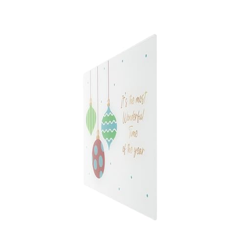 Tabla de cortar de vidrio templado Pavilion Gift Company 13.75" x 9.75" con diseño navideño miniatura 5