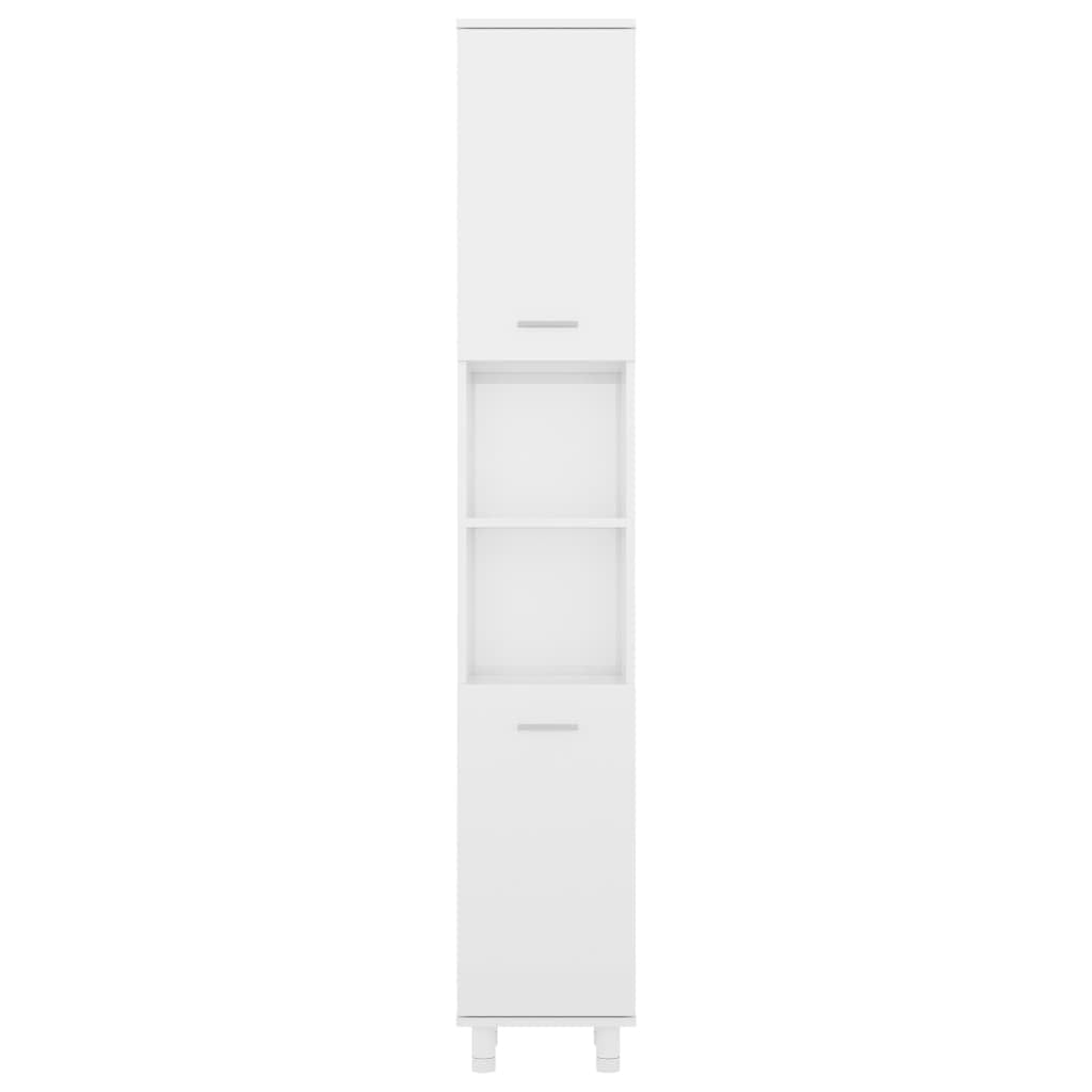 Home Garden Mobile Bagno Bianco Lucido 30x30x179 cm Legno Ingegnerizzato