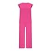 Sinzelimin Women's Pajamas Set Fashion Solid Color Sleeveless Crewneck Tank Tops Loose Comfy Crop Sweatpant Two Piece Suit Hot Pink Large