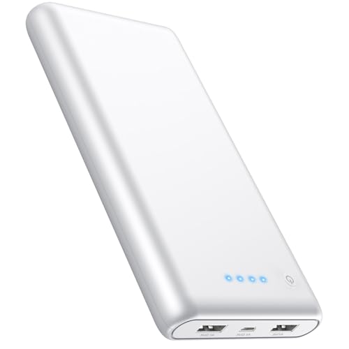 Portable Charger Power Bank 26800mah,Ultra-High Capacity Safer External Cell Phone Battery Pack,2 USB Output High Speed Charging Power bank Compatible with iPhone 17/16/15/14/13 Samsung Android-White