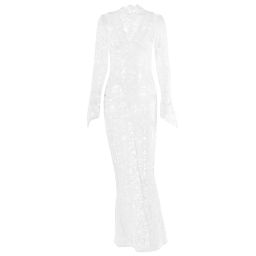 Robe décontractée en dentelle pour une tenue de mi-saison fluide - 5