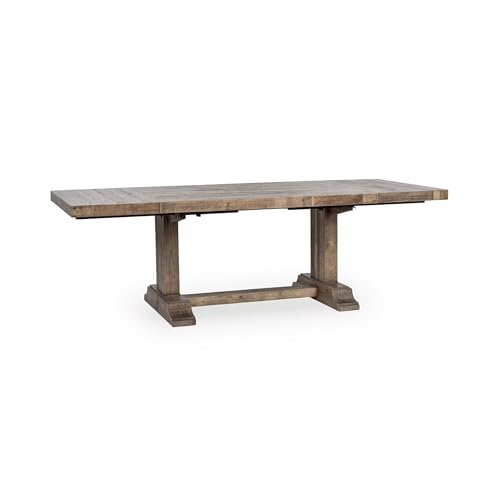 Kosas Home Reclaimed Pine Wood Extendable Dining Table in Aged Pine