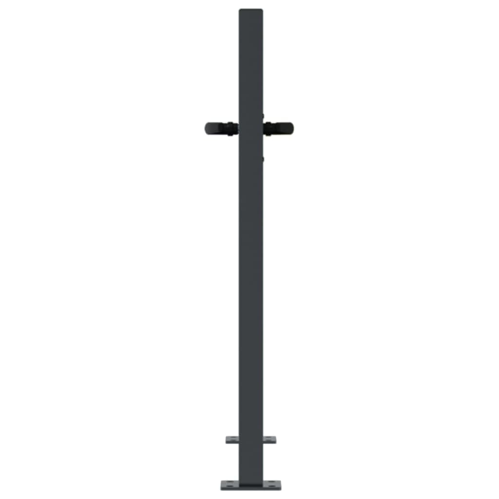 Myheimly Gartentor Stahl 105 x 105 cm abschließbar Gras-Design