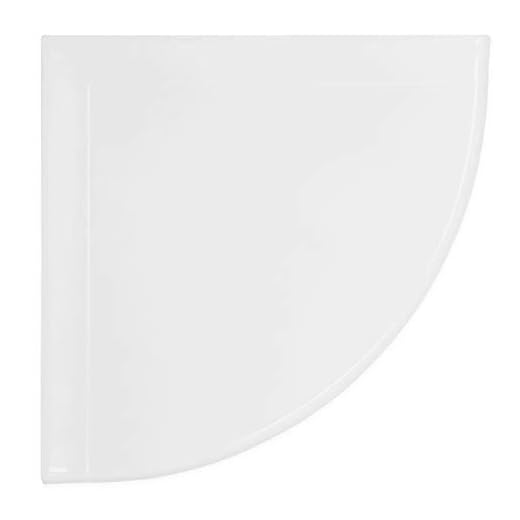 Questech Décor 9 Inch Corner Shower Shelf Bathroom Caddy, Wall Mounted Shower Shelf, Retrofit Shelf For Tiled Shower Walls, Bathroom Corner Shelf, 9 Inch Classic Flatback Design, Bright White Polished