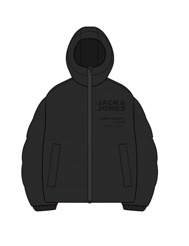 JACK & JONES Herren Jcoboston Puffer Jacket SMU, Black, l 1