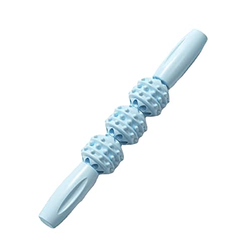 Massage stick mace muscle relaxer stovepipe artifact calf massage roller fitness fascia stick (blue)
