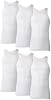 Paquete de camisetas sin mangas Hanes para hombre, algodón, control de humedad, transpirables, blanco o gris/negro, paquete múltiple 2
