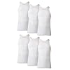 Hanes Paquete de Camisetas sin Mangas/Camisetas Interiores para Hombre, Camisetas sin Mangas de Algodón Acanalado que Absorbe la Humedad para Hombres, Paquete Múltiple, Blanco o Negro/Gris
