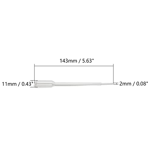 Image of Othmro 100Pcs 1ml Disposable Plastic Transfer Pipettes,Calibrated Dropper Clear Pipettes Liquid Dropper Suitable for Ear Eye Essential Oils Makeup, Science Laboratory, DIY Art 149mm Length