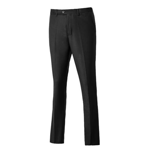 Mens Dress Pant Slim Fit Flat Front Pants for Men Classic Fit Hidden Expandable Waist Golf Men Suit Pants for Work