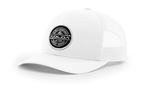Koloa Surf Richardson 112 Classic Six Panel Thruster Patch Logo Cap-OS-White