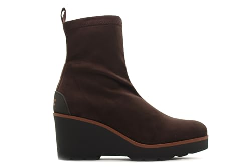 WEEKEND BY PEDRO MIRALLES - Botín de ante sinético, elástico, stretch, con cuña, suela de goma, para: Mujer color: TESTA talla:36