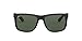 Ray-Ban RB4165 Non-Polarized Justin Classic Sonnenbrille Large (Herstellergröße: 55), Schwarz (Gestell: Schwarz, Gläser: Grün Klassisch 601/71)
