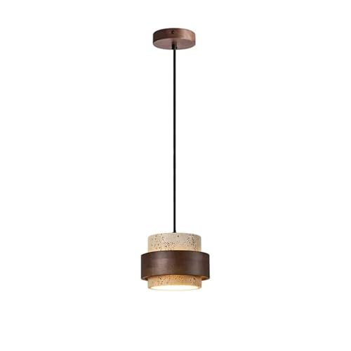 Suspension chambre LED noyer luminaire bar restaurant rétro 2 têtes