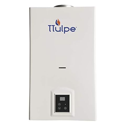 TTulpe Indoor B-10 P30 / 37/50 Öko-Propan-Durchlauferhitzer mit Batteriezündung ErP/NOx, weiß, 550 x 330 x 196 mm Cover