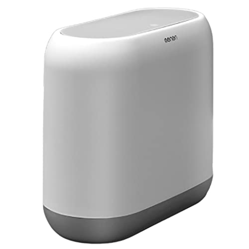 Bote de basura Pequeña bote de basura con tapa sellada de tipo prensa, papel de basura de plástico con cubos extraíbles de doble compartimentos, buques de basura delgada Amigable con el medio ambiente