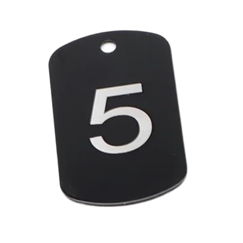 Etiqueta De Número 1-100, 100-200, Placa Aluminio Rectangular, Llavero Personalizado, Tarjeta Identificación Del Club, Serie Antipérdida(Black,1-50)