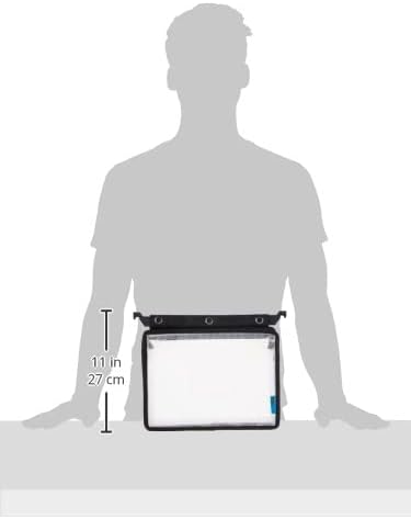 Clear Mesh Expanding Zipper Pouch with Black Trim