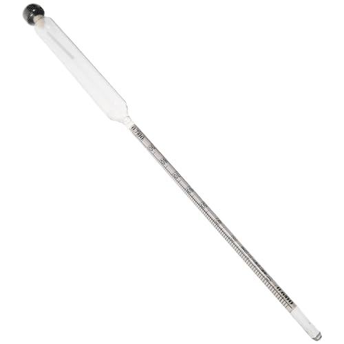 Sosoport Petroleum Hydrometer for Liquid Density Measurement 0.6-0.7 Specific Gravity Meter for Mud, Diesel, and Sulfur Mixtures with Baume Scale for Industrial and Scientific Use