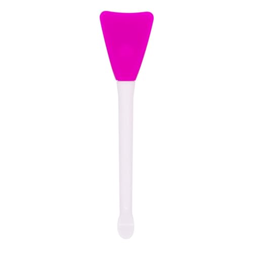 Aqyauyt Silicone Applicator Brush Mud Clay DIY Mascara Modeling Brushes DIY Spatula Mixing Mud Double Ended Spoon Handheld Skin Makeup Foundation Gel Cosmetic Korean Makeup (Hot Pink, One Size)