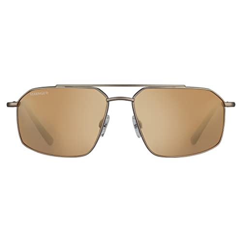 Image of Serengeti - Wayne Square Metal Sunglasses, Polarized, Men and Women, Made in Italy