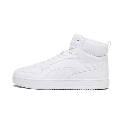 PUMA Unisex Caven 2.0 Mid Sneaker, White Silver, 46 EU