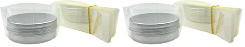 Image of 200Pcs Heat Shrink Wrap Film Shrink Seal Bands for 2oz /60ml Aluminum Tin Jar, Easy to Use, Make Products More Professional (For 60g Aluminum Jar) (Pack of 2)