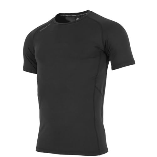 Stanno Thermo Shirt Langarm - Core Baselayer Shirt - Kompressionsshirt - Fitness Kleidung - Kurzarmshirt - Thermo Unterhemd Herren/Damen - Schwarz - Größe 164
